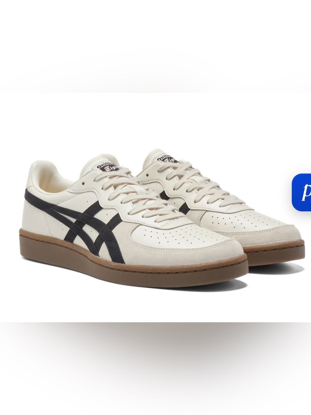 Onitsuka Tiger by Asics Men’s Cream & Black Low-Top Sneakers